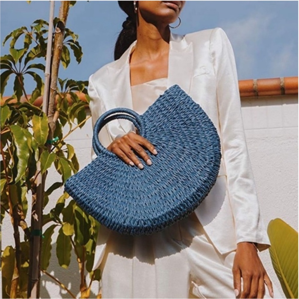 Lulu Dharma Half Moon Woven Tote - Picture 4 of 10
